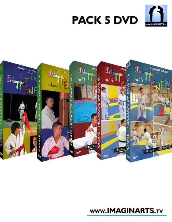 Pack 5 DVD Karaté pour Enfants avec Michel Kervadec : Pédagogie, Ludique et Martial